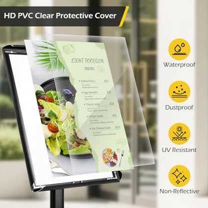 Dyna-Living Sign Stand for Display 2 Pack Sign Holder Stand 11 x 17 Inch, Heavy-duty Pedestal Sign Holder, Adjustable Floor Standing Signs Holders, Poster Holders Stand for A3 Advertising - size: 11'' x 17''-2 Pack