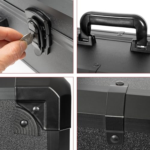Protective Hard Case 22 X 14 X 8-Inch Shockproof Water-resistant with Customized DIY Foam Insert fit for Camera, Laptops, etc - size: Inner：21.5''X 13.5''X 7.5''