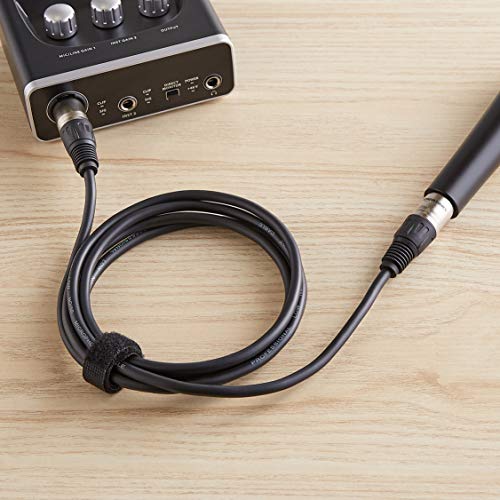Amazon Basics XLR Male to Female Microphone Cable for Speaker or PA System, Recording Studio, All Copper Conductors, Low Noise Shielding, 6MM PVC Jacket, 6 Foot, Black - size: 6 Feet, style: 1-Pack