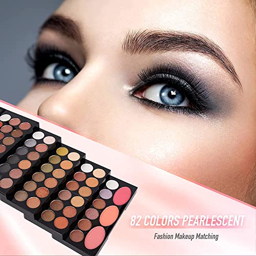 148 Colors Makeup Pallet,Professional Makeup Kit for Women Full Kit,All in One Makeup Sets for Women&Beginner,include Eyeshadow,Lipstick,Eyeliner,Concealer,makeup brush(045 Set-Black) - color: 045 set