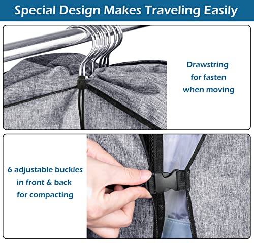 MISSLO Hanging Garment Bags for Travel Suit Bags for Closet Storage 50" Moving Bags for Clothes Dress Cover for Coat, Jacket, Shirt, Clothing - size: 50 inch