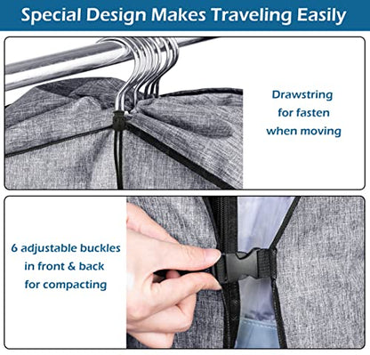 MISSLO Hanging Garment Bags for Travel Suit Bags for Closet Storage 50" Moving Bags for Clothes Dress Cover for Coat, Jacket, Shirt, Clothing - size: 50 inch