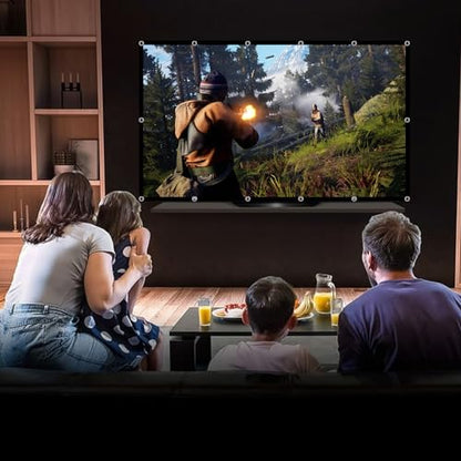 Projector Screen TOWOND 150 inch Projection Screen Indoor Outdoor Washable Anti-Crease 16:9 HD Rear Front Movies Screen for Home Theater Office | Anti-Crease16:9 HD Rear Front, Easy Install, for Home Theater, Office Education, Conference Presentation, Pub