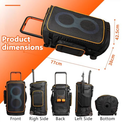Protective Cover for JBLS PartysBoxs 520, Mar-Shall Bromley 450/750 Case, Series Speaker Double-Layer Shield Portable Carry Tote Bag Backpack, Scratch-Resistant, Dust Proof Shell