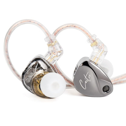 KZ Castor in Ear Monitor Headphones IEM in Ear Earphones, 2DD Tuning Adjustable Dual-Driver Supper Bass Wired Headphones, Harman Target with Improved Bass Version for Musicians/Gamers/Singers - color: Dark, style: without Mic