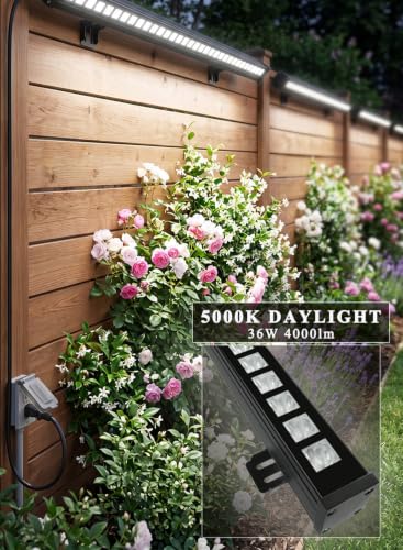 36W LED Wall Washer Light | 5000K Linear LED Light Bar | 10×60° Wide Beam, 4000+ Lumens, IP65 Waterproof 120V Outdoor Wall Washer for Signs, Billboards, Buildings & Landscape