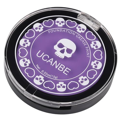UCANBE Purple Face Body Paint Makeup Foundation, Professional Blendable Cream Greasepaint, Non-Toxic Face Paint Kit for Halloween Parties, Mermaid SFX Makeup, Ursula Widowmaker Dabi Costume & Cosplay - color: Purple