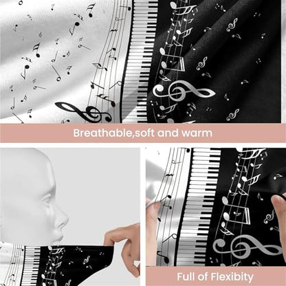 Art Owl Women's Slouchy Beanie Hat Cute Turban Hats Cancer Headwear Caps Baggy Skull Sleep Scarf - color: Musical Notes