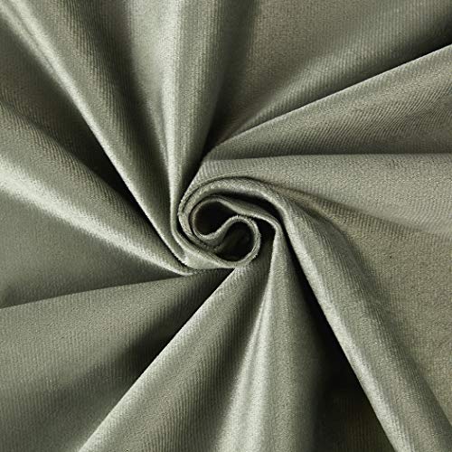 Sun Zero Hampshire Velvet Noise Reducing Thermal Extreme 100% Total Blackout Back Tab/Rod Pocket Curtain Panel, Moss Green, 50"W x 84"L (1 Panel) - color: Moss Green, size: 50"W x 84"L (Pack of 1)