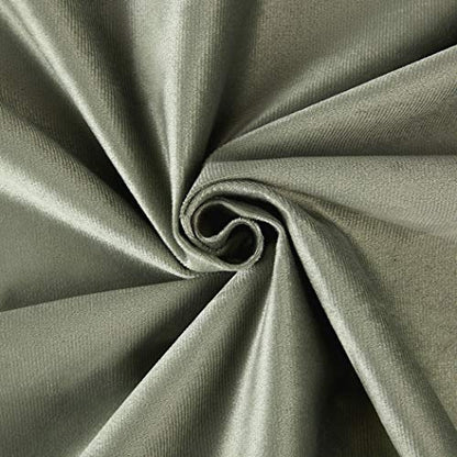 Sun Zero Hampshire Velvet Noise Reducing Thermal Extreme 100% Total Blackout Back Tab/Rod Pocket Curtain Panel, Moss Green, 50"W x 96"L (1 Panel) - color: Moss Green, size: 50"W x 96"L (Pack of 1)