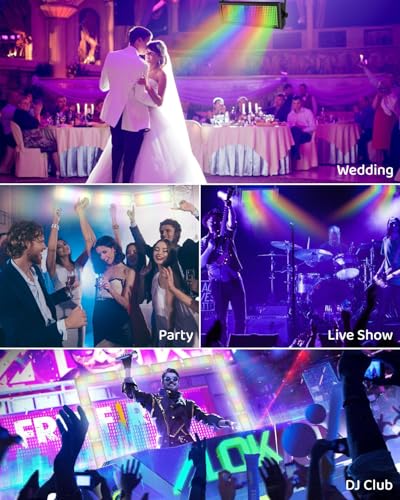 Telbum LED Strobe Light for DJ Stage Party, 432LEDs RGB Strobe Lights Sound Activated DMX512 Control, Muti-Animation Effects, Uplighting Wash Light for Halloween Club Bar Event Concert Church Wedding