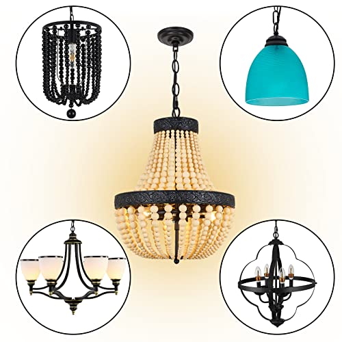 Heavy Duty Light Fixture Canopy Kit 5.3 Inches Diameter & 5.9 Feet Chain Ceiling Mounting Hardware for Pendant Light, Chandelier or Swag Light Fixtures, Matte Black - color: Black
