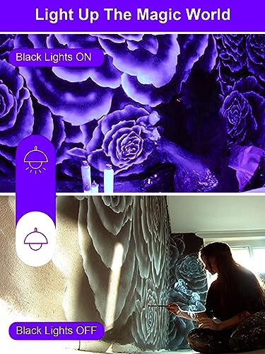 ZUCKEO Halloween Black Light Spotlight Outdoor LED Blacklight, 15W Waterproof Spot Lights Landscape Lighting with US Plug for Glow Party Body Paint Fluorescent Poster Bar Yard Garden Decor(1Pack) - size: 1 Pack