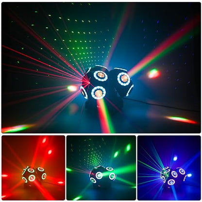 LED Moving Head DJ Light Rotating Beam Stage Lights Pin Spotlight Event Lighting Sound Control Dmx512 DJ KTV Disco Party Wedding Concert Festivals… (3Head DJ Light) | 12 LEDs moving head beam spotlight with rotating effect. Great for disco, KTV, party, we