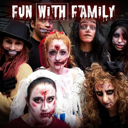 Fake Blood Scar Wax SFX Makeup Kit, Professional Special Effects Set with Scar Wax & Coagulated Blood Scab Gel for Realistic Zombie, Vampire & Monster Wounds, Halloween Cosmetic - color: SFX Makeup Kit 4PCS