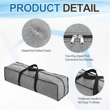 1 Pcs Zippered Tripod Bag, 31.5 x 8 x 8 Inch Water Resistant Oxford Cloth Outdoor Equipment Storage Bag with Handle for Travel Outdoor Camping Sports Fishing Rod, Grey - size: 31.5 x 8 x 8 Inch