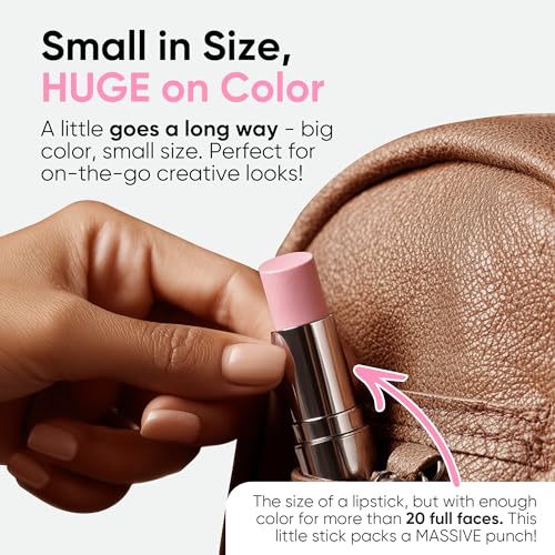 Blue Squid PRO Pastel Pink Face Paint Stick - Waterproof Body Paint for Adults & Kids Pink Eye Black Baseball, Eyeblack Softball -Hypoallergenic TwistUp NonToxic Makeup Stick for Cosplay, Sports & SFX - color: Pastel Pink