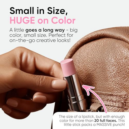 Blue Squid PRO Pastel Pink Face Paint Stick - Waterproof Body Paint for Adults & Kids Pink Eye Black Baseball, Eyeblack Softball -Hypoallergenic TwistUp NonToxic Makeup Stick for Cosplay, Sports & SFX - color: Pastel Pink