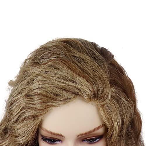 Trendy 80s Long Wavy Wigs for Women Brown Mixed Blonde Wig Ombre Color - color: Mix Brown