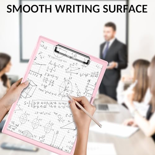 Sooez Nursing Clipboard with Storage, Clear Top Clip Boards 8.5x11, Pink | Heavy Duty Plastic, Dry Erase, High Capacity, Nurse Essentials, Dental Assistant, Teacher & College School Office Supplies - color: Light Pink
