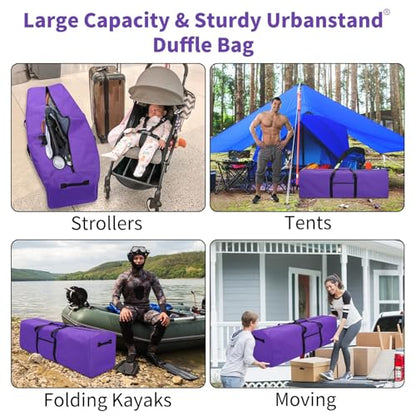 Urbanstand 48 inch Foldable Duffel Lock Zipper Travel Camp, Purple - color: Purple, size: 48 Inch