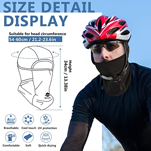 Balaclava Ski Mask, Sun Protection Breathable Face Cover Men Women - color: 2 Packs - Black