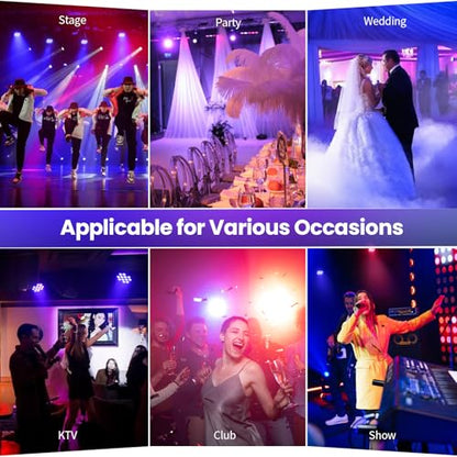 Betopper 12X18W LED Stage Light,6-in-1 RGBAL+UV DJ Par Lights-4 Packs | 12W*18 PCS RGB+Lime Amber UV LEDs, Auto/Sound/DMX512/Master-Slave, Ideal For Parties, Concerts, Theatrical, Uplighting, Event