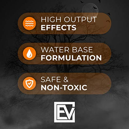 Essential Values Fog Machine Liquid - High Density Party Fog Juice (128 FL OZ / 1 Gallon) – for Water Based Foggers, Perfect for 400 Watt - 1500 W Machines – Manufactured in USA - size: 1 Gal - High Density