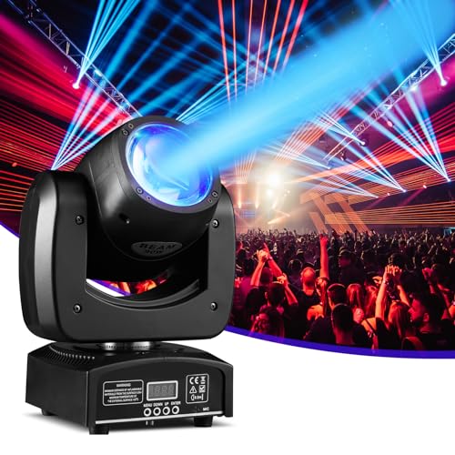 Moving Head Light 90W LED Beam Stage Light RGBW 4-in-1 DJ Lights Moving Head Spot Sound Activated DMX for Wedding Live Show Christmas Party - color: 1 Pack