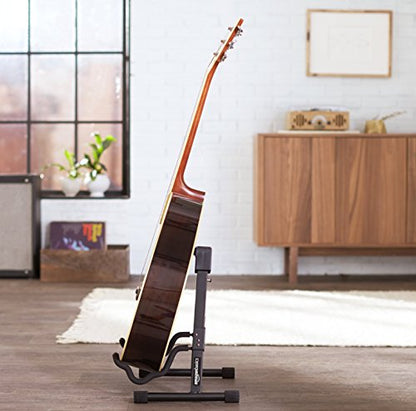 Amazon Basics Portable Adjustable Folding Guitar Stand for Electric and Acoustic Guitars, A-shape, Fully Assembled with Padded Foam, Black, 8.66 x 15.16 x 3.74 inches (Pack of 6) - size: 8.66 x 15.16 x 3.74 inches (Pack of 6)