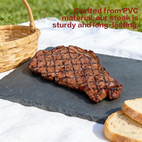 Artificial Lifelike Steak Fake Cooked Roast Beef Simulated Food Steak Meat Model Simulation Food for Market Display Photography Props Party Decoration(2pcs)