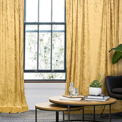 AK TRADING CO. 10 feet x 10 feet Lush Velvet Backdrop Drapes Curtains Panels with Rod Pockets - Wedding Ceremony Party Home Window Decorations - Gold - color: Gold