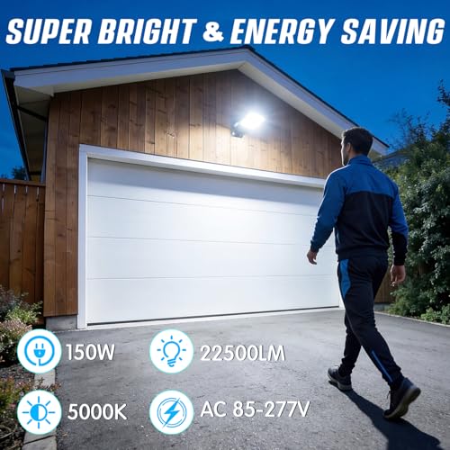 150W LED Parking Lot Light Dusk to Dawn Photocell 22500LM 5000K - size: 150W Trunnion*1