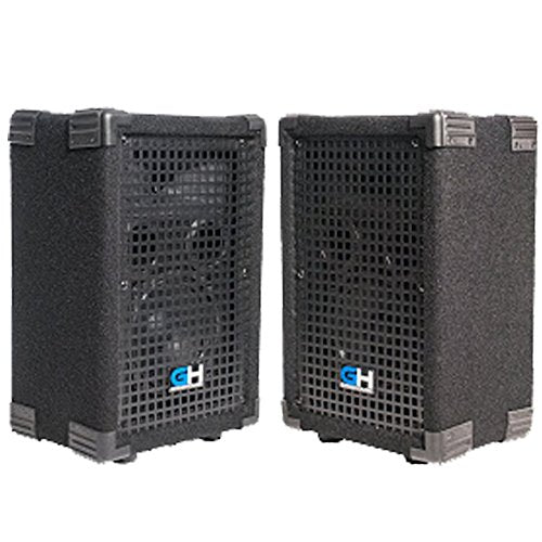 Grindhouse Speakers - GH5L-Pair - Pair of Passive 5 Inch 2-Way PA/DJ Loudspeaker Cabinets - 300 Watt each Full Range PA/DJ Band Live Sound Speaker - size: Pair