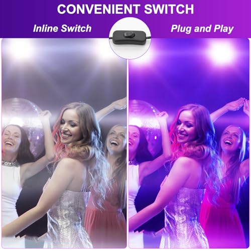 300W LED Black Lights for Glow Party, IP65 Waterproof UV Blacklight Floodlight 395nm Black Light Spotlight Purple Black Light Flood Light Fluorescent UV Light Lamp for Halloween Decor (4 Pack) - size: 300W