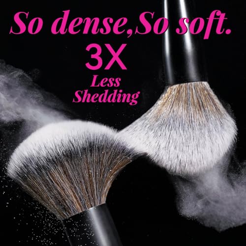 Professional Makeup Brushes BS-MALL With Travel Case - Kabuki Brush Eyeshadow Brush, Concealer Brush, Blush Brush Bronzer & Foundation Brush 20 Pcs, Labeled Daily Use & Versatile Occasions Gift Box - color: Black