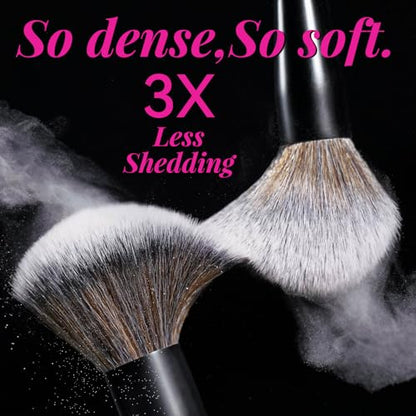 Professional Makeup Brushes BS-MALL With Travel Case - Kabuki Brush Eyeshadow Brush, Concealer Brush, Blush Brush Bronzer & Foundation Brush 20 Pcs, Labeled Daily Use & Versatile Occasions Gift Box - color: Black