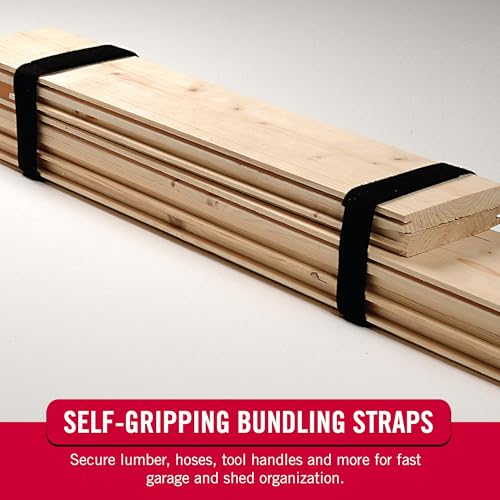 VELCRO Brand VEL-30768-AMS Wide Straps 1 in x 30 ft Roll | Cut to Length, Reusable Self-Gripping Tape | Bundle Poles, Wood, Pipes, Lumber, Garage Organization for Tool Handles Hoses, More | Black, 1in - size: Wide 1in