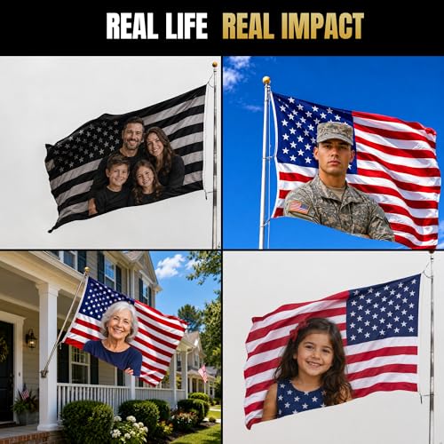 Custom Flag with Face on It by Custom Boss; Pink American Flag Custom; Custom Flag with Picture Photo Logo; 1x1½ 2x3 3x5 4x6 5x8 FT; 2 Grommets; No Pole; Made in USA - color: Flag with Photo