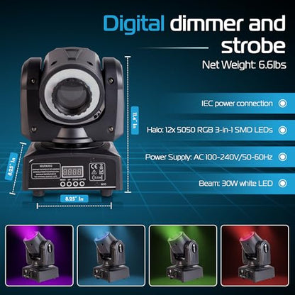 ColorKey Mover Halo Spot LED Moving Head (CKU01-5036) - style: Mover Halo Spot