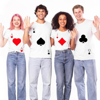 Mixweer 40 Pcs Halloween Play Card Costume, 8 Set Poker Felt Adhesive Sheet - color: Play Cards