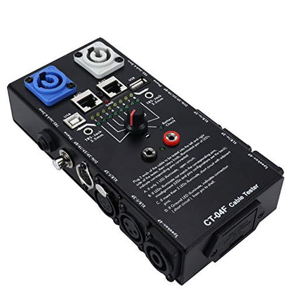 MFL. 13-Plug Audio Cable Tester Line Finder Black 13-in-1 Cables Checker 8-Way Switch Wire Tracker with LED Indicators, Rectangular - style: 13-Plug