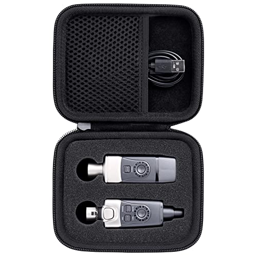 co2CREA Case for Xvive U3 U3C Microphone System Transmitter and Receiver | Travel Protection, Soft Anti-Static Lining, Hard EVA Shell, Shockproof Dustproof Water Resistant - size: for Xvive U3