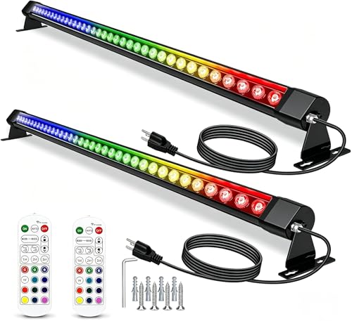 2Pack 48'' RGB Wall Washer Lights 72W 120V IP67 Waterproof Plug-in - color: RGB-Multi-Colored, size: 47.2"