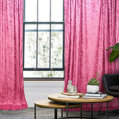 AK TRADING CO. 10 feet x 10 feet Lush Velvet Backdrop Drapes Curtains Panels with Rod Pockets - Wedding Ceremony Party Home Window Decorations - Fuchsia - color: Fuchsia