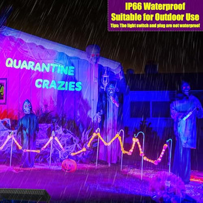 120W Black Light, LED Blacklight Bar with 10ft Cord, Glow in The Dark, for Glow Party, Neon Decoration, Body Paint, Fluorescent Poster, Birthday, Halloween, Bedroom(2 Pack)