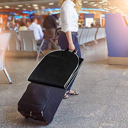 Zilink Suit Bag for Travel & Storage Suit Cover Protector for Closet 43 in | Large Pockets, Carry Handles, Card Holder, Gusseted, Breathable, Garment Bags for Suit Coat Dress, Set of 2