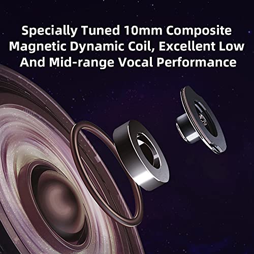 KASOTT QKZ ZXT in Ear Monitor Headphones, Wired Earphones Stereo Bass, HiFi Wired Earbuds, Dynamic Dual Driver Gaming Earbuds with Detachable Cable for Musicians, Singer (Purple) - color: Purple