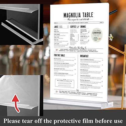 8.5x11 Acrylic Sign Holder 3 Pack Vertical Clear Table Menu Signs Holder, - size: Vertical 3 Pack 8.5x11''