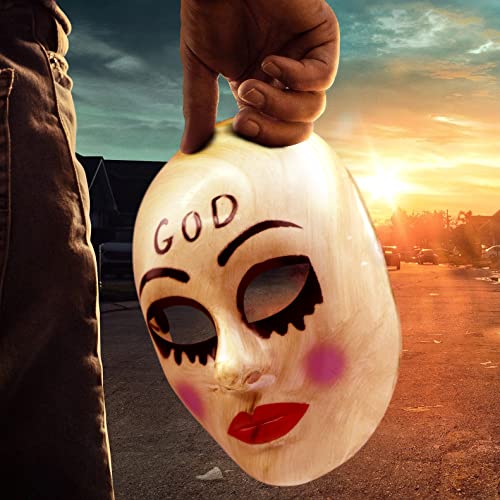 HOMELEX The Purge Anarchy Horror Mask Halloween Party James Sandin Masks Props Movie Costume - color: White